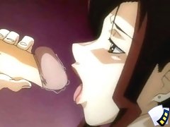 A Scene Featuring A Brunette Girl In An Animated Video Receiving A Cumshot