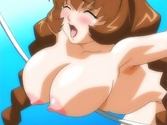 A Charming Anime Girl With Dark Hair Gets Penetrated By A Large Penis In Her Breasts