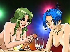 Two Well-endowed Anime Women Engage In Sex With A Large Penis, Taking Turns Using It For Oral Sex And Drinking His Ejaculate